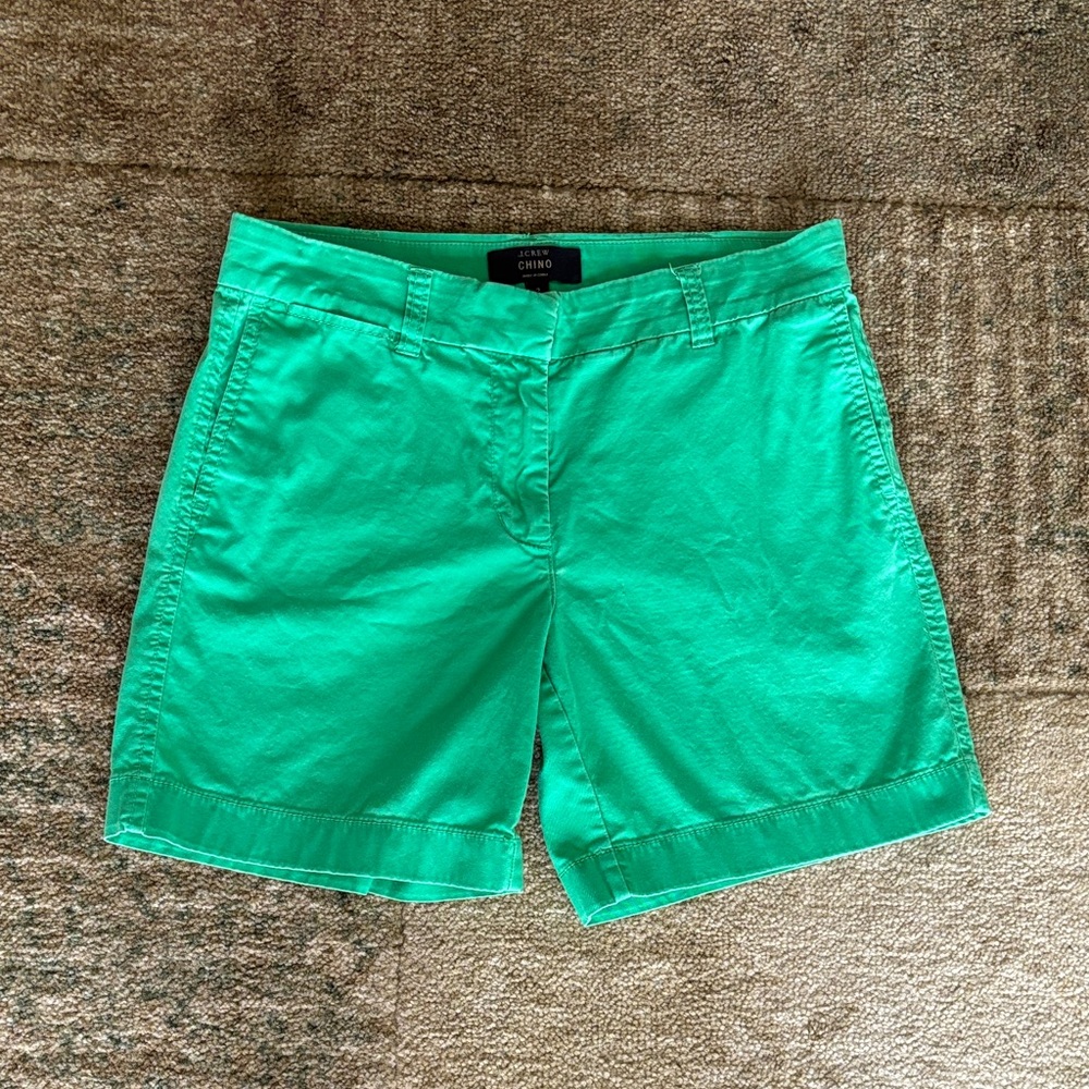 J. Crew Bright Green Chino Shorts - Women's